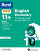 Book cover of: Bond 11+ CEM Vocabulary 10 Minute Tests: Ready for the 2025 Cambridge Select Insight exam. By: Christine Jenkins