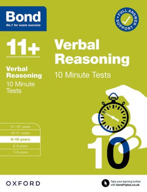 Bond 11+ 10 Minute Tests Verbal Reasoning 9-10 years: For 11+ GL assessment and Entrance Exams