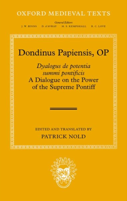 Book cover of: Dondinus Papiensis OP