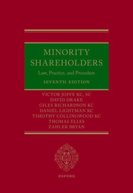 Book cover of: Minority Shareholders. By: Victor Joffe KC