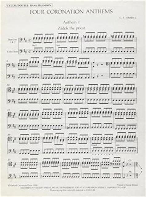 Book cover of: Four Coronation Anthems. By: George Frideric Handel