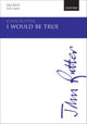 Book cover of: I would be true
