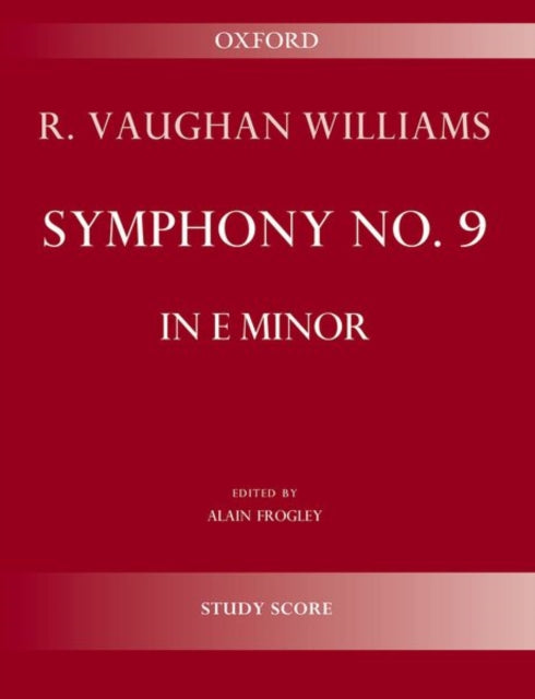 Book cover of: Symphony No. 9. By: Ralph Vaughan Williams