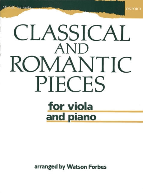 Book cover of: Classical and Romantic Pieces for Viola