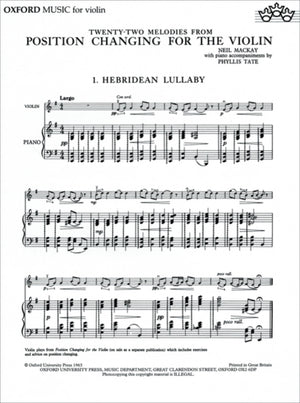 Position Changing for Violin
