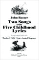 Book cover of: Two Songs from Five Childhood Lyrics. By: John Rutter