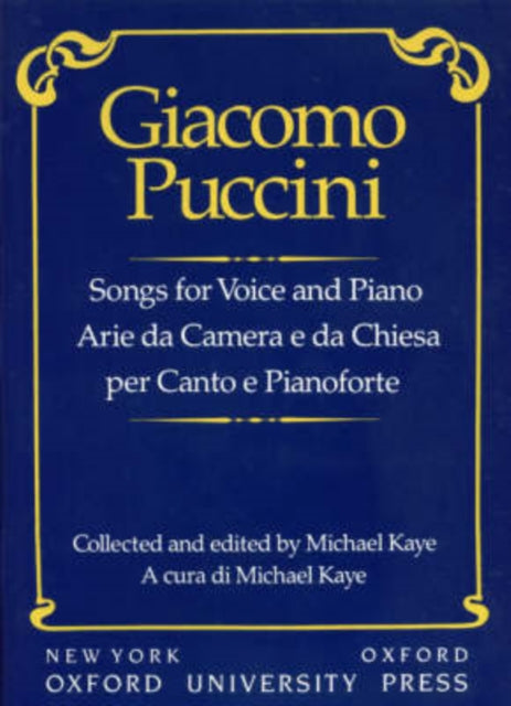 Book cover of: Songs for voice and piano. By: Giacomo Puccini