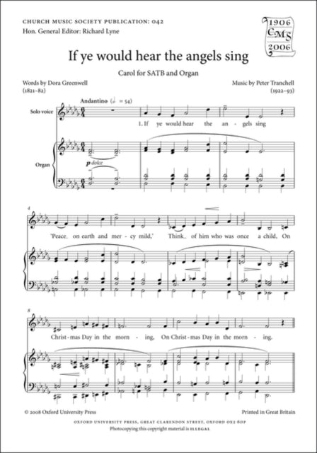 Book cover of: If ye would hear the angels sing