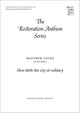 Book cover of: How doth the city sit solitary