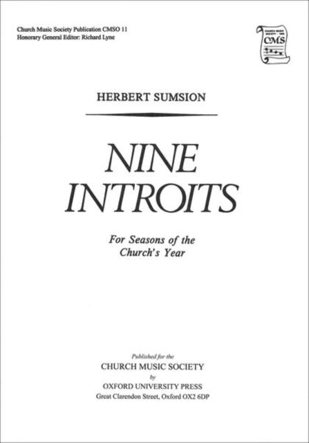 Book cover of: Nine Introits for Seasons of the Church's Year