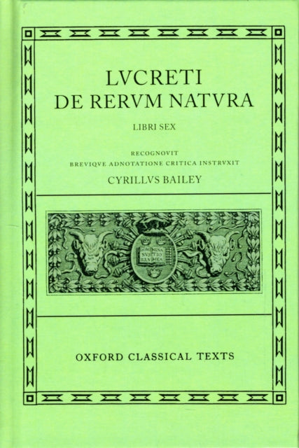 Book cover of: Lucretius De Rerum Natura. By: Titus Lucretius Carus