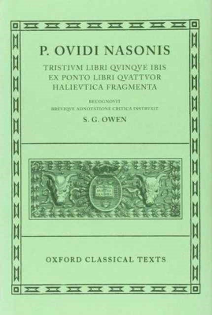Book cover of: Ovid Tristia, etc. By: Ovid