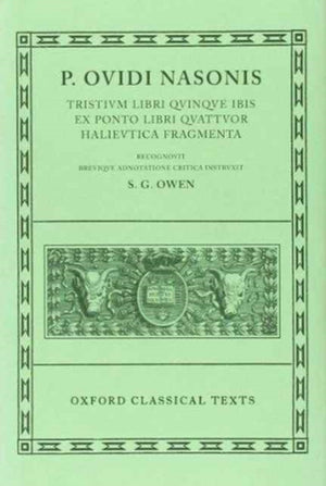 Ovid Tristia, etc