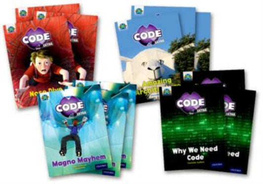 Book cover of: Project X CODE Extra: Gold Book Band, Oxford Level 9: Marvel Towers and CODE Control, Class pack of 12. By: Elen Caldecott