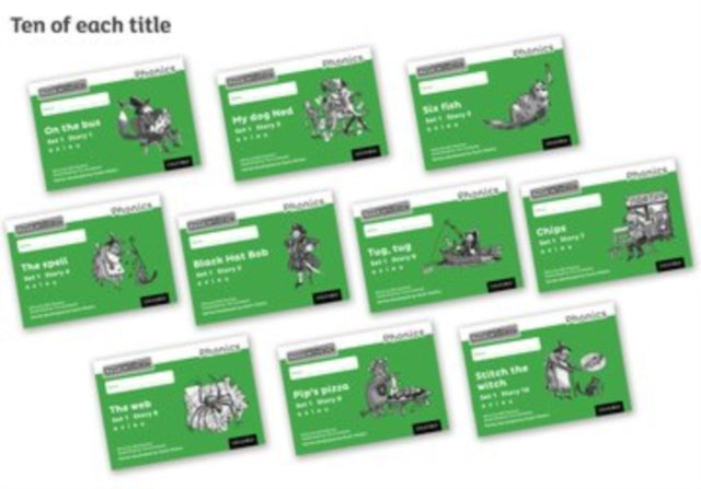 Book cover of: Read Write Inc. Phonics: Green Set 1 Core Black & White Storybooks (Pack of 100). By: Gill Munton