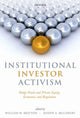 Book cover of: Institutional Investor Activism. By: William Bratton