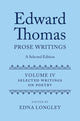 Book cover of: Edward Thomas: Prose Writings: A Selected Edition. By: Edna Longley