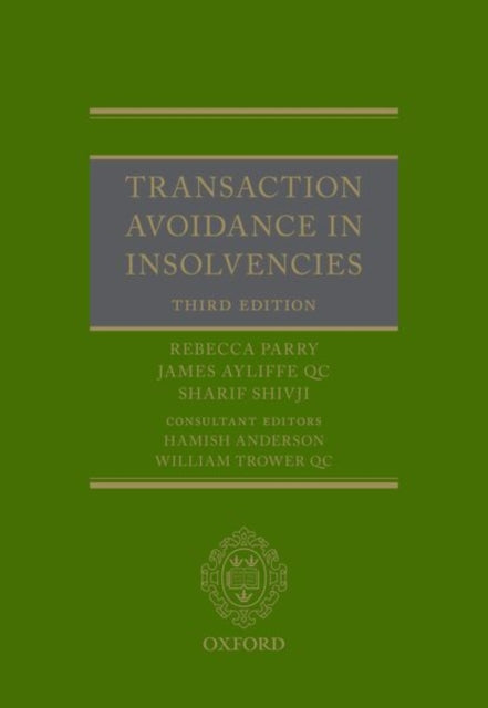 Book cover of: Transaction Avoidance in Insolvencies. By: Rebecca Parry