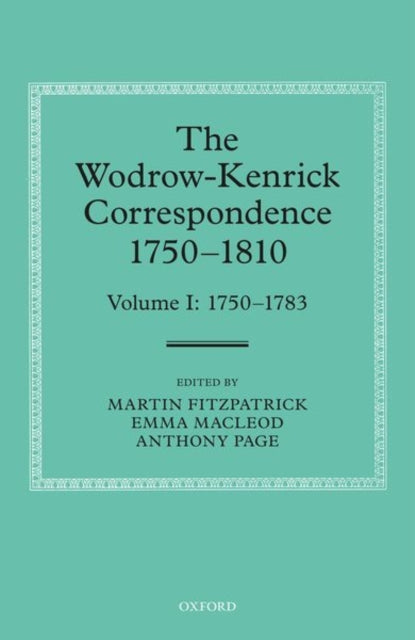 Book cover of: Wodrow-Kenrick Correspondence 1750-1810. By: Martin Fitzpatrick