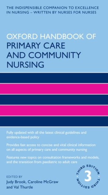 Book cover of: Oxford Handbook of Primary Care and Community Nursing. By: Judy Brook