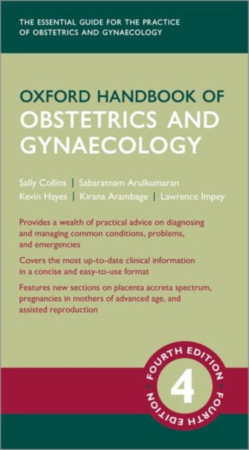 Book cover of: Oxford Handbook of Obstetrics and Gynaecology. By: Sally Collins