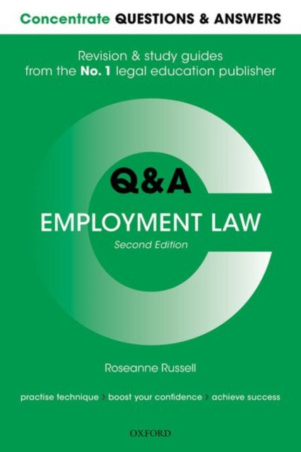 Book cover of: Concentrate Questions and Answers Employment Law. By: Roseanne Russell