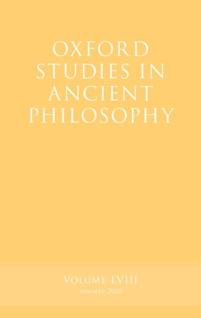 Book cover of: Oxford Studies in Ancient Philosophy, Volume 58. By: Victor Caston