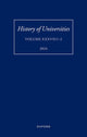 Book cover of: History of Universities: Volume XXXVII/1-2. By: Mordechai Feingold