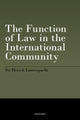 Book cover of: Function of Law in the International Community. By: Lauterpacht, Hersch Sir