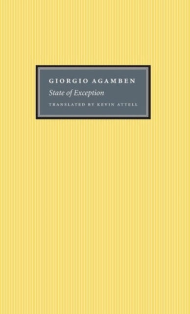 Book cover of: State of Exception. By: Giorgio Agamben