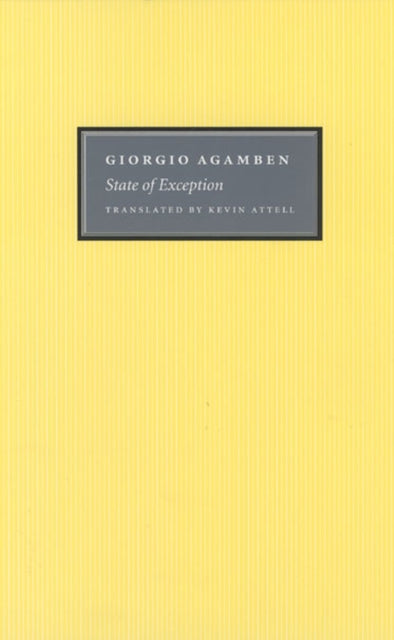Book cover of: State of Exception. By: Giorgio Agamben