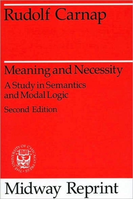 Book cover of: Meaning and Necessity. By: Rudolf Carnap