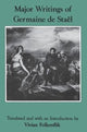 Book cover of: Major Writings of Germaine de Stael. By: Vivian Folkenflik