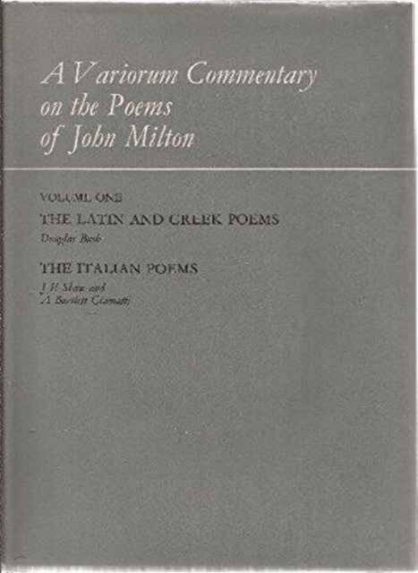 Book cover of: Variorum Commentary on the Poems of John Milton. By: Merritt Y. Hughes