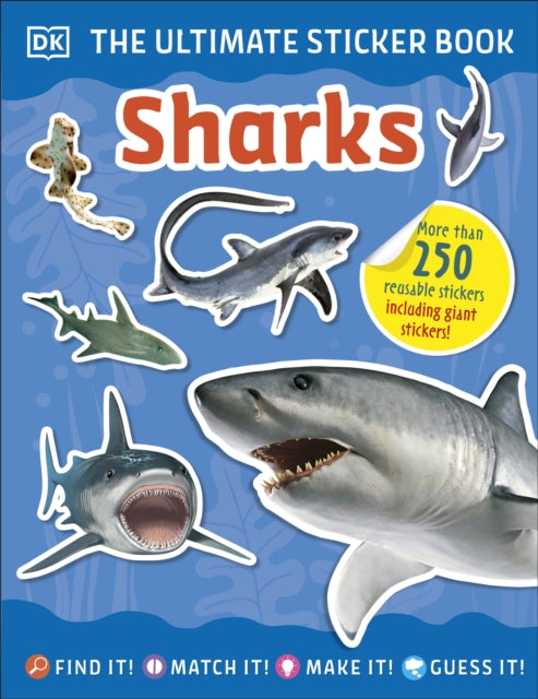 Book cover of: Ultimate Sticker Book Sharks. By: DK Publishing