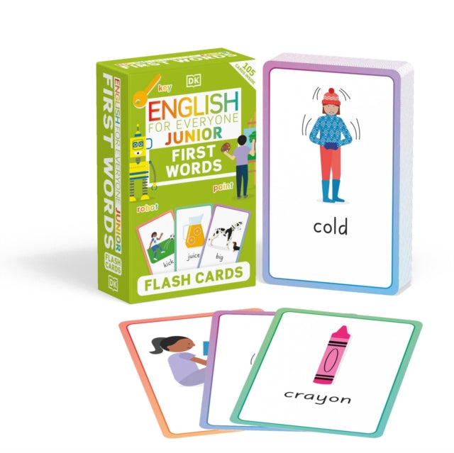 Book cover of: English for Everyone Junior First Words Flash Cards. By: DK Publishing