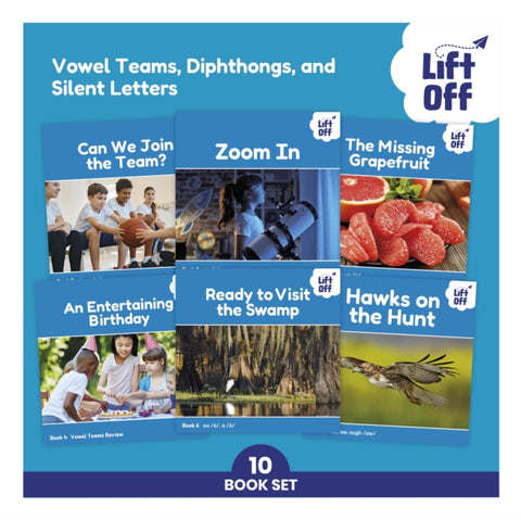Phonic Books Lift Off Readers Vowel Teams, Diphthongs, and Silent Letters