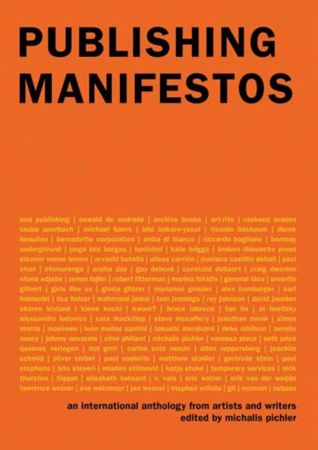 Book cover of: Publishing Manifestos. By: Michalis Pichler