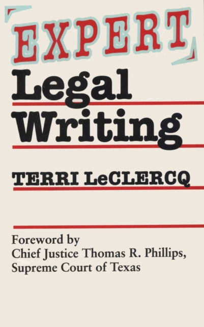 Book cover of: Expert Legal Writing