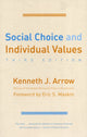 Book cover of: Social Choice and Individual Values. By: Kenneth J. Arrow