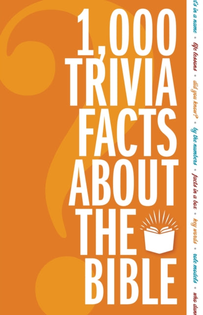 Book cover of: 1,000 Trivia Facts About the Bible. By: Zondervan Publishing Company