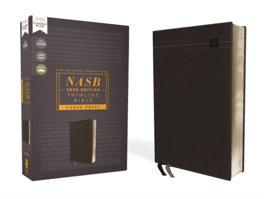 Book cover of: NASB, Thinline Bible, Large Print, Leathersoft, Black, Red Letter, 2020 Text, Comfort Print