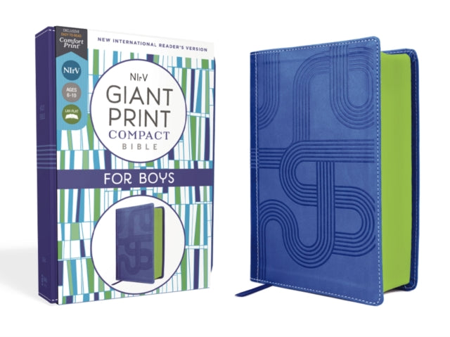 Book cover of: NIrV, Giant Print Compact Bible for Boys, Leathersoft, Blue, Comfort Print. By: Zondervan Publishing Company