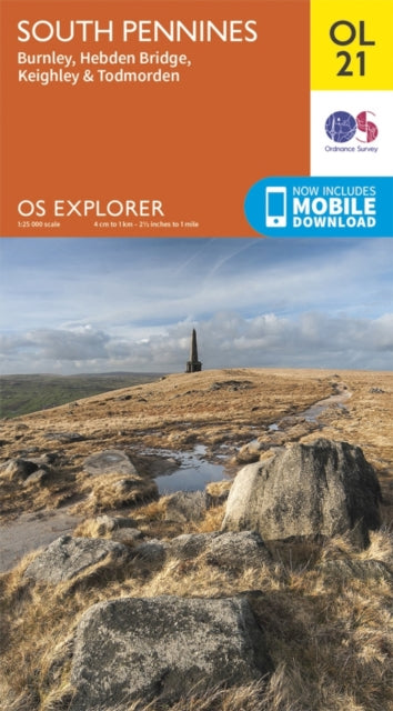 Book cover of: South Pennines, Burnley, Hebden Bridge, Keighley & Todmorden. By: Ordnance Survey