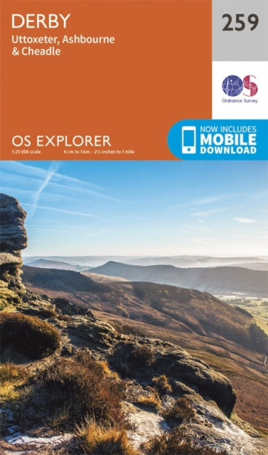 Book cover of: Derby, Uttoxeter, Ashbourne and Cheadle. By: Ordnance Survey