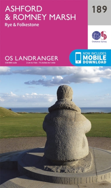 Book cover of: Ashford & Romney Marsh, Rye & Folkestone. By: Ordnance Survey
