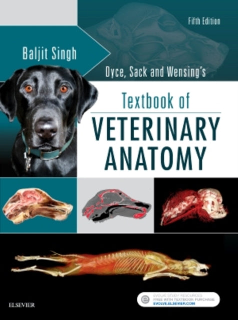 Book cover of: Dyce, Sack, and Wensing's Textbook of Veterinary Anatomy. By: Baljit Singh BVSc & AH  MVSc  PhD  FAAA  3M National Teaching Fellow