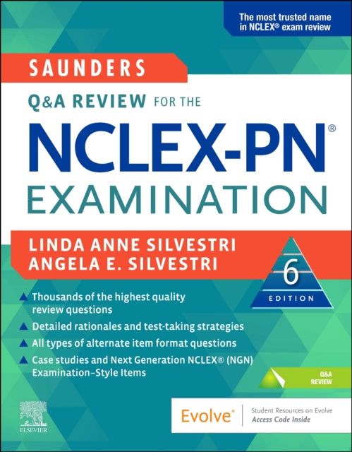 Book cover of: Saunders Q & A Review for the NCLEX-PN® Examination. By: Linda Anne Silvestri