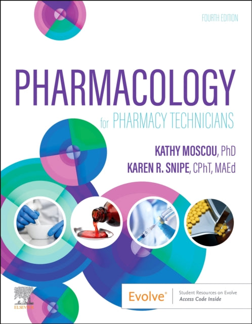 Book cover of: Pharmacology for Pharmacy Technicians. By: Kathy Moscou