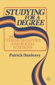 Book cover of: Studying for a Degree. By: Patrick Dunleavy